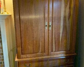 Solid Cherry Entertainment Cabinet...the wood is beautiful if you like to re-purpose...this piece is for you!