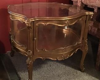 Beautiful Curved Glass Baroque Display Table