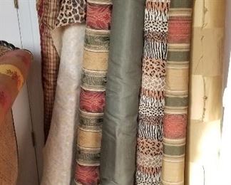 Rolls of Upholstery Fabric
