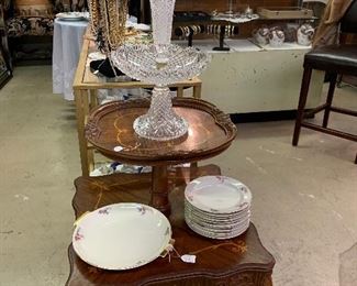 Two tier inlaid table
