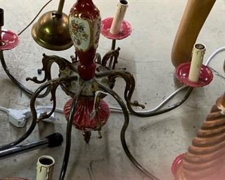 French Ceramic Chandelier