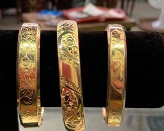 More gold filled bangles