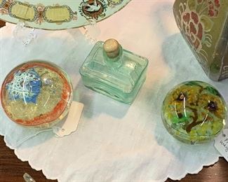 Vintage Hand blown paperweights