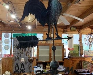 Vintage copper weathervane. We took it down & brought it inside for the sale.