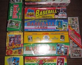 1990s baseball and football cards