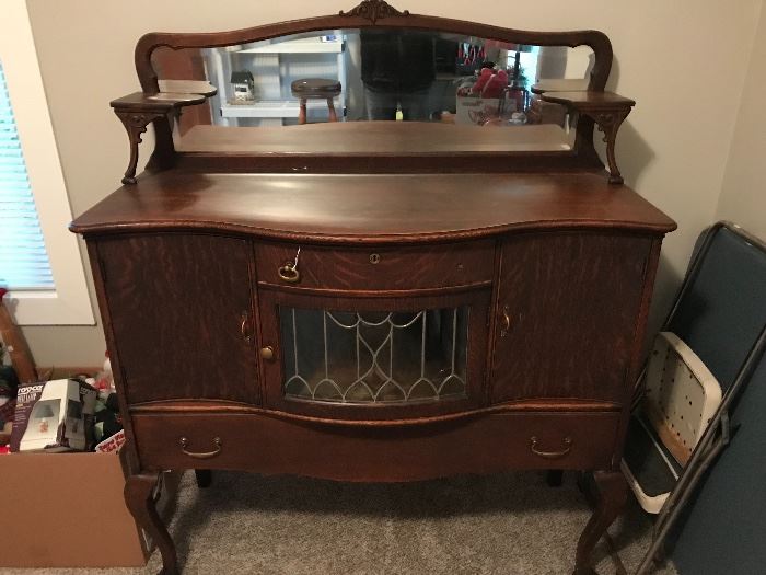 Side Board lead glass door