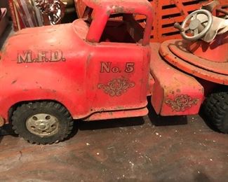 Vintage toy fir truck 
