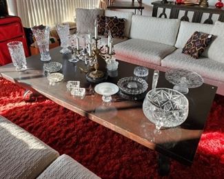 Lots of crystal & glass.