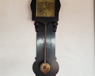 C. 1890's regulator clock, working.