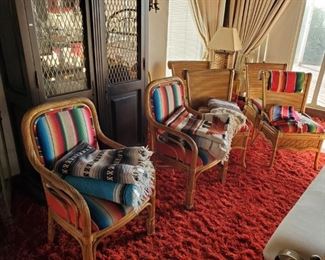 Furniture from Mexico.  Great Mexican blankets.