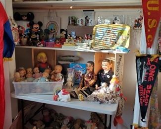 Vintage toys.  Vintage penants.