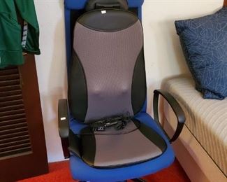 Newer office chair.  Chair back massager.