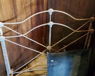 Antique iron bed.