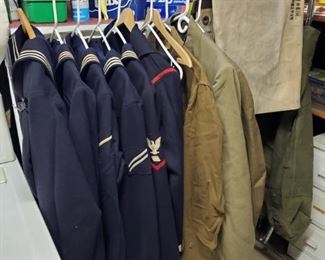 WW2 uniforms.  WW2, Midway Island canvas hammock.