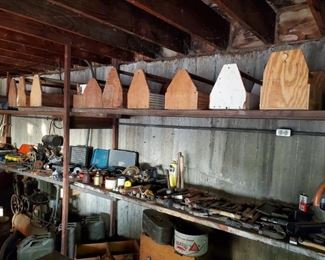 Vintage tool boxes.
