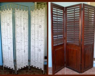 2 Tall Folding Screens