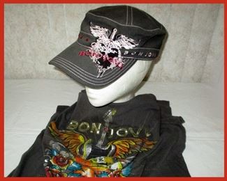 Bon Jovi Cap and T Shirt 