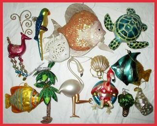 Fun and Tropical Christmas Ornaments 