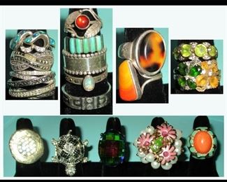 Lots of Sterling and Fashion Rings 