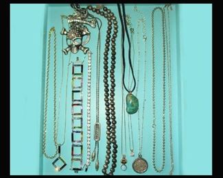 Sterling Necklaces including Heavy Sterling Beads 