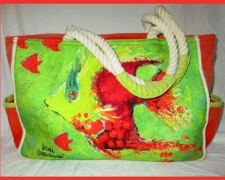 Leona Lovegrove Signed Fish Tote 