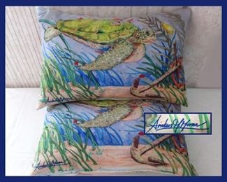 Signed Turtle Pillows 