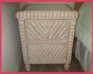 Wicker Nightstand 