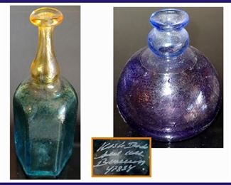 Pair of Wonderful Little Kosta Boda Bottles