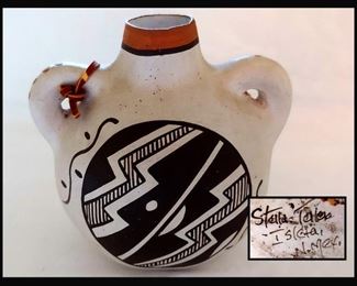 Stella Teller; Known Southwestern Artist Signed Pottery
