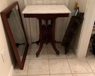 Marble top side table