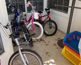 Several Children’s bicycles 