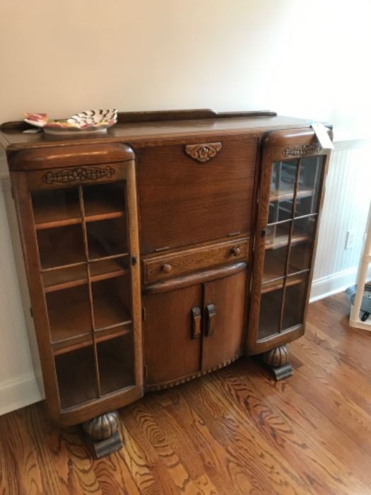 Art Deco Oak desk - great bar!