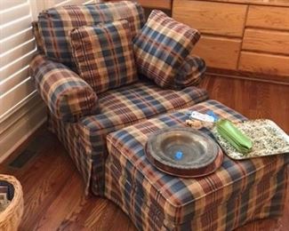 Club chair and ottoman