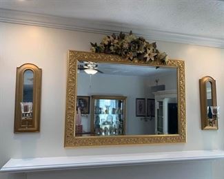 Gold Mirror with Accessories to Match