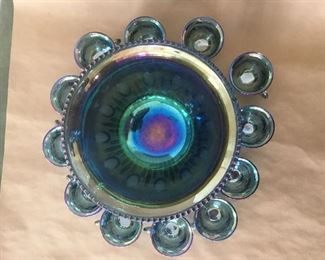 Carnival glass Punch bowl set