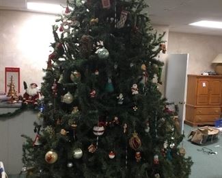 Christmas trees and ornaments