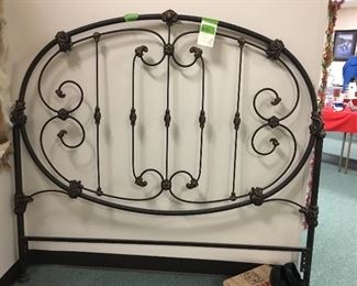 Queen size wrought iron headboard