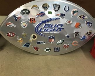 Bud Light NFL wall sign