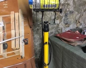 Garage lamps and work benches