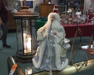 Lamps, tables, Santa figurines