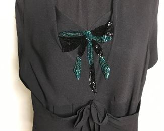 showing part of a lovely 40s dress