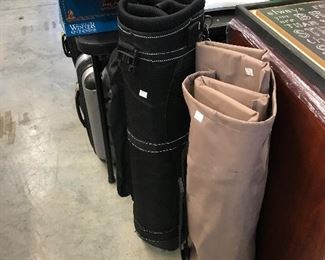 Golf bag and folding chairs 