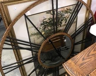 Large clock and artwork 