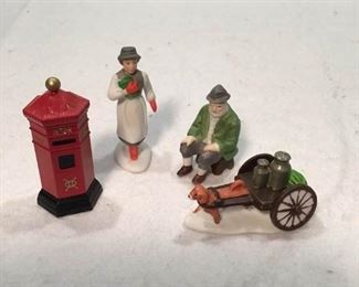 Heritage Village Collection - English Postbox #5805-0 and Alpine Villagers #6542-0 https://ctbids.com/#!/description/share/297633