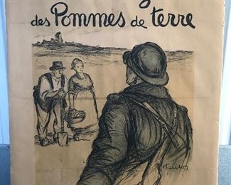 WWI original 1914-1918 French poster 42"x30"