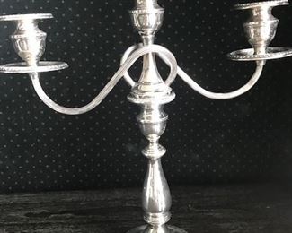 Sterling silver Empire style candleholder