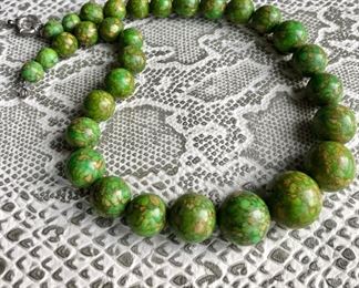 natural Green Jasper necklace