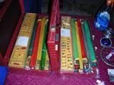 Two vintage MahJong sets. Probably bakelite, not tested. Each set has 152 tiles plus extras in a baggie.