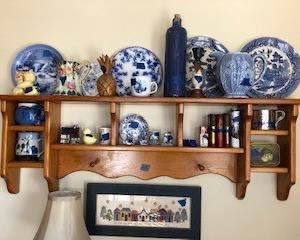 some of the blue & white