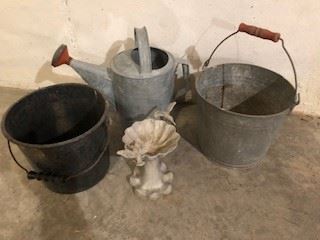 galvanized pails, etc.